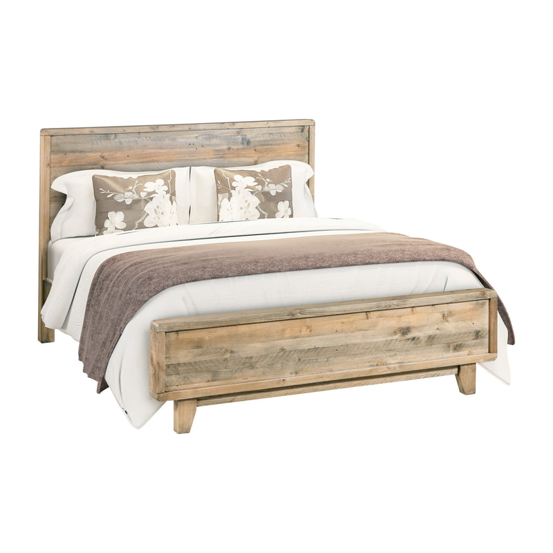 Woodland Solid Pine Wood Bed Frame In Rustic Texture Multiple Size Bed Frame