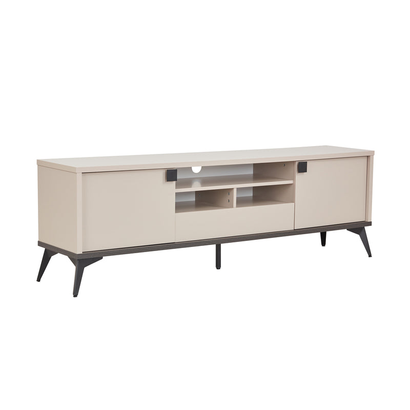 Maxwell TV Cabinet MDF Particle Board Storage Space Metal Legs