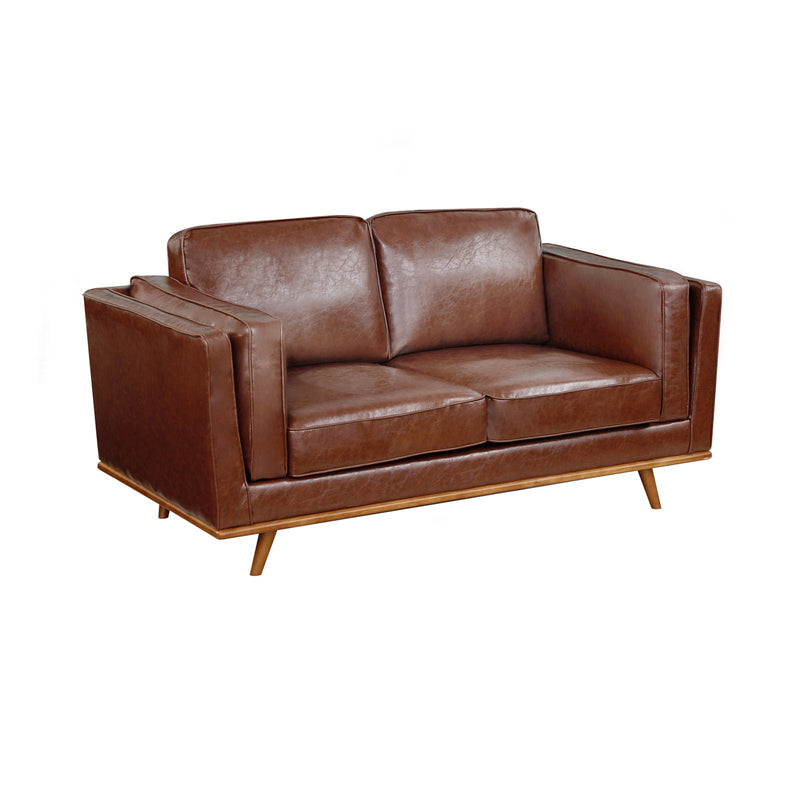 York 3+2 Seater Sofa Fabric/Leatherette Lounge Set with Wooden Frame