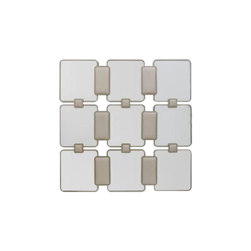 Contemporary Geometric Wall Mirror Set Modern in Square Shape
