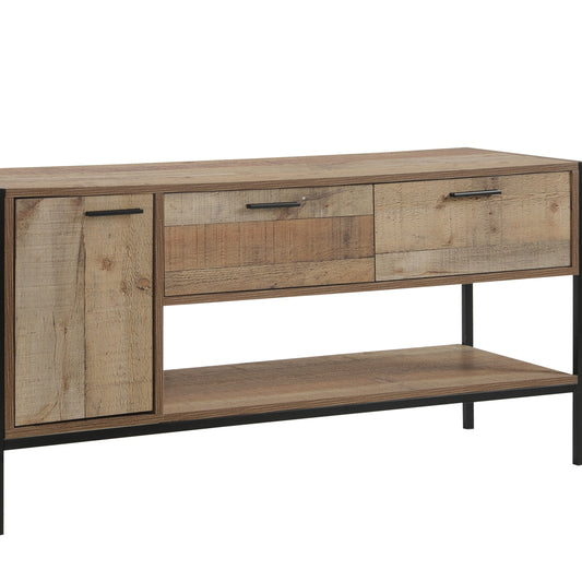 Mascot 2 Drawers Storage Particle Board Constructed TV Cabinet in Oak Colour