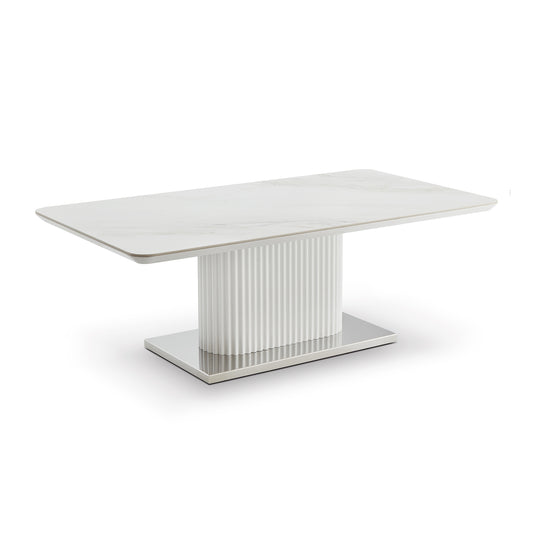 Aspen Coffee Table Ceramic Table Top MDF Structure Stainless Steel