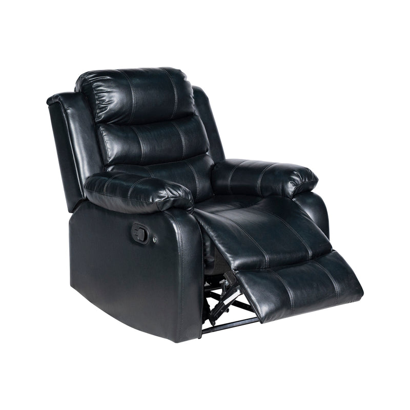 Chelsea 3R+1R+1R Seater Leatherette Recliner Console & LED Lights