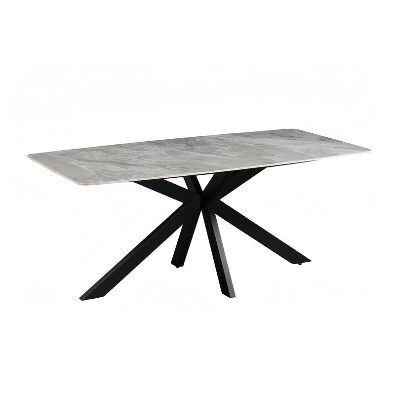Kingsley Dining Table Rectangular Shape Powder Coated Iron Legs