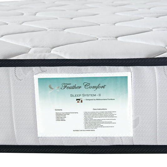 Non-Woven Damask Fabric 6 turn Pocket Coil Spring and Foam Sleep System 2 Mattress