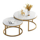 Mars Coffee Table Stainless Gold Frame & Top Marble White