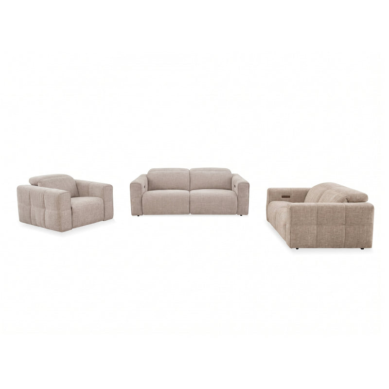 Delta 3+2+1 Seater Fabric Power Recliner with Power Headrest & Zero-Wall Design
