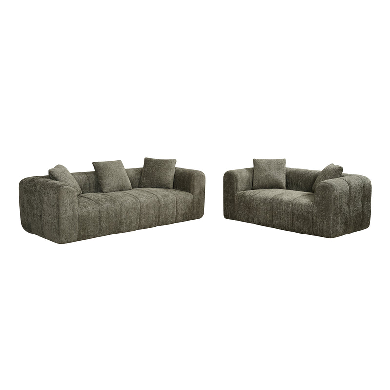 Bethany Modern Frameless Compressed Fabric 3+2 Seater Sofa
