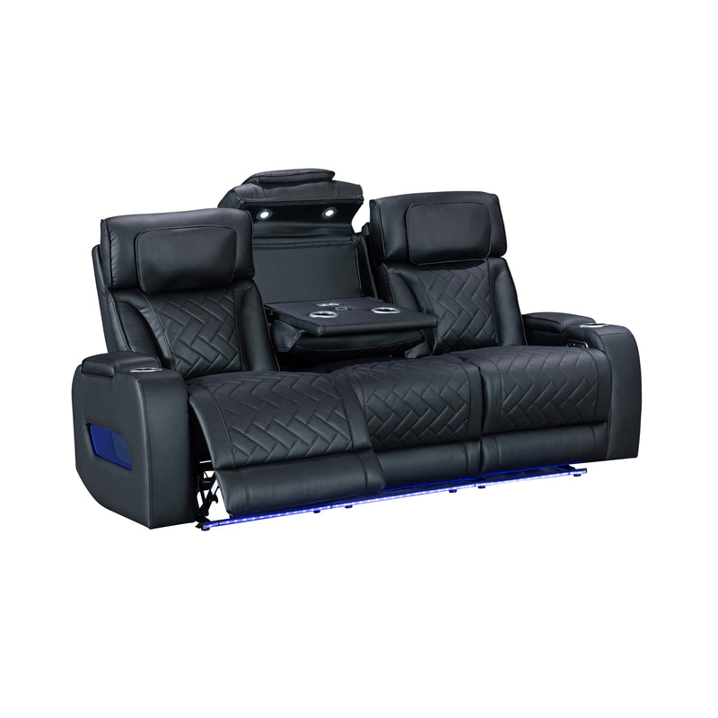 Drake 3 Seater Power Recliner Sofa with LED Light & Wireless Charging in Multiple Color