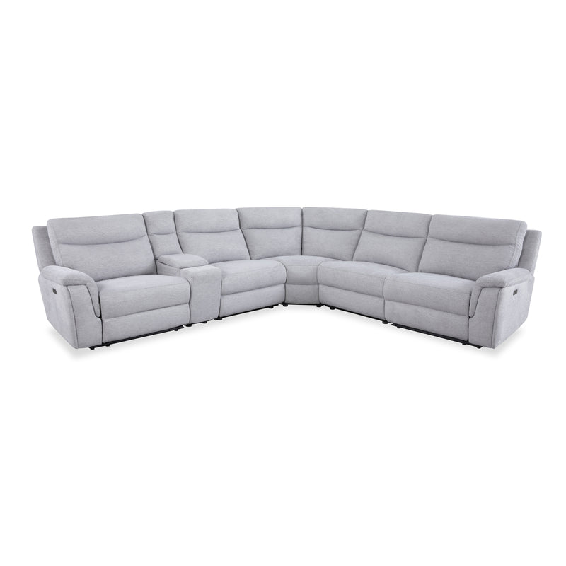 Harley Large Sectional Corner Modular Lounge Suite in Fabric with Electric Recliner