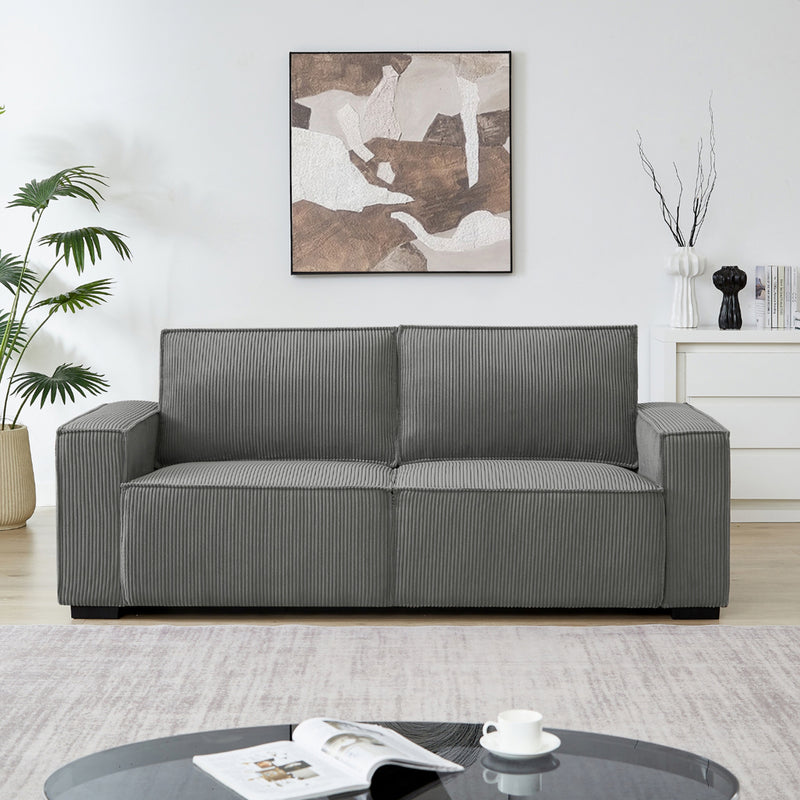 Reno 3 Seater Beige Fabric Sofa with Solid Wood Frame