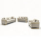 Juliette 3+2+1 Seater Velvet Sofa with Gold Trim – Beige