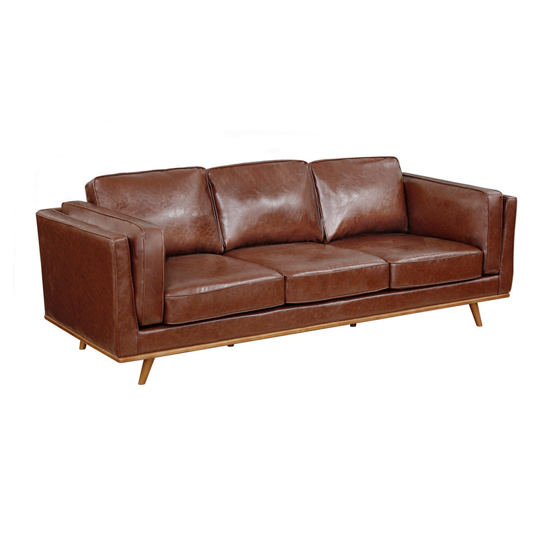 York 3+2 Seater Sofa Fabric/Leatherette Lounge Set with Wooden Frame