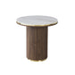 Archie Round Coffee Table with Sintered Stone Top & Timber-Look Finish