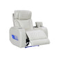 Drake 3+1+1 Seater Power Recliner Sofa Set with LED Light Wireless Charging & Storage Charging in Multiple Color