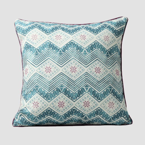 Blue White Coloured Printing Cushion