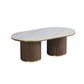 Archie Rectangular Coffee Table with Sintered Stone Top & Timber-Look Finish