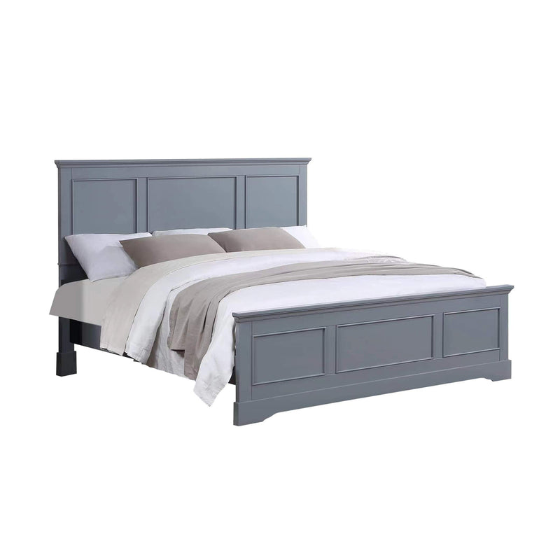 Spencer 5/4 pcs Bedroom Suite Solid Wood & MDF Grey Colour in Multiple Size with Dresser & Tallboy