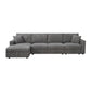 Iris 5-Piece Modular Corduroy Sofa with Storage Chaise