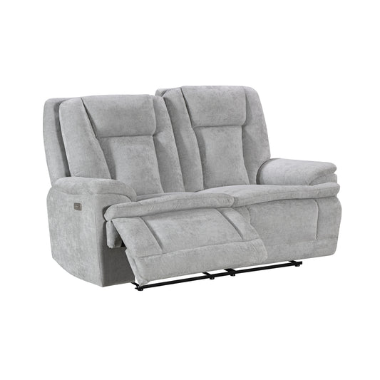Haven 2 Seater Power Recliner Chair with USB & Type-C Charging in Grey