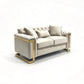 Juliette 2 Seater Velvet Sofa with Gold Trim – Beige