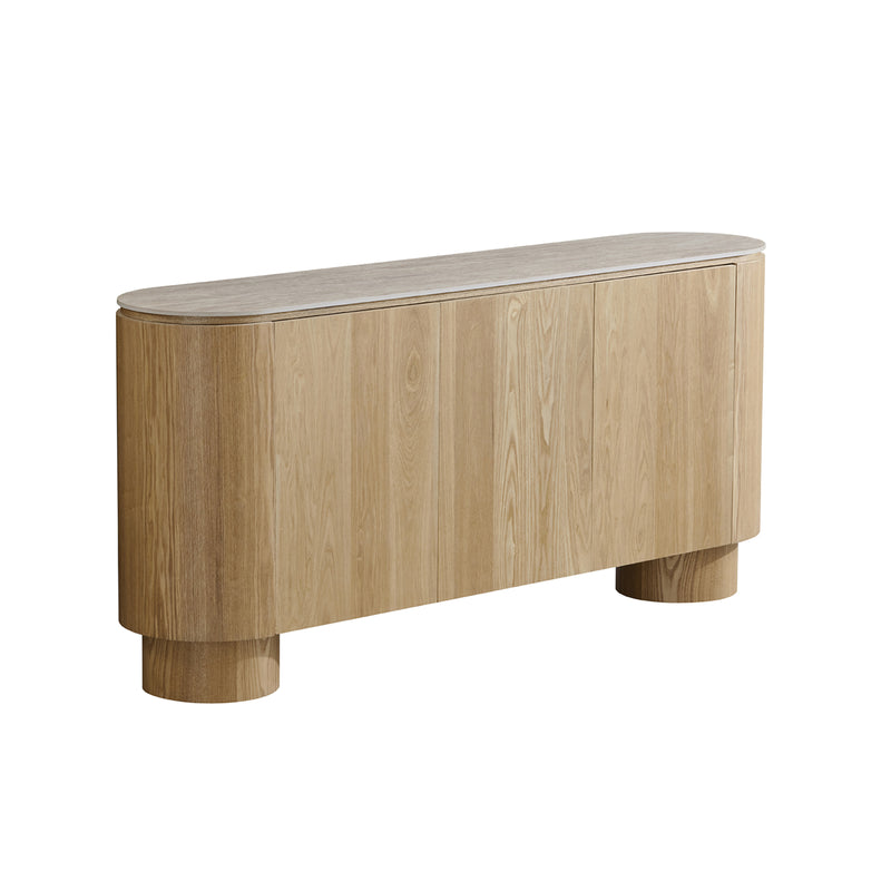 Astoria Buffet Unit with Sintered Stone Top & Oak Veneer Finish