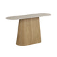 Astoria Hall Table with Sintered Stone Top & Oak Veneer Pedestal Base