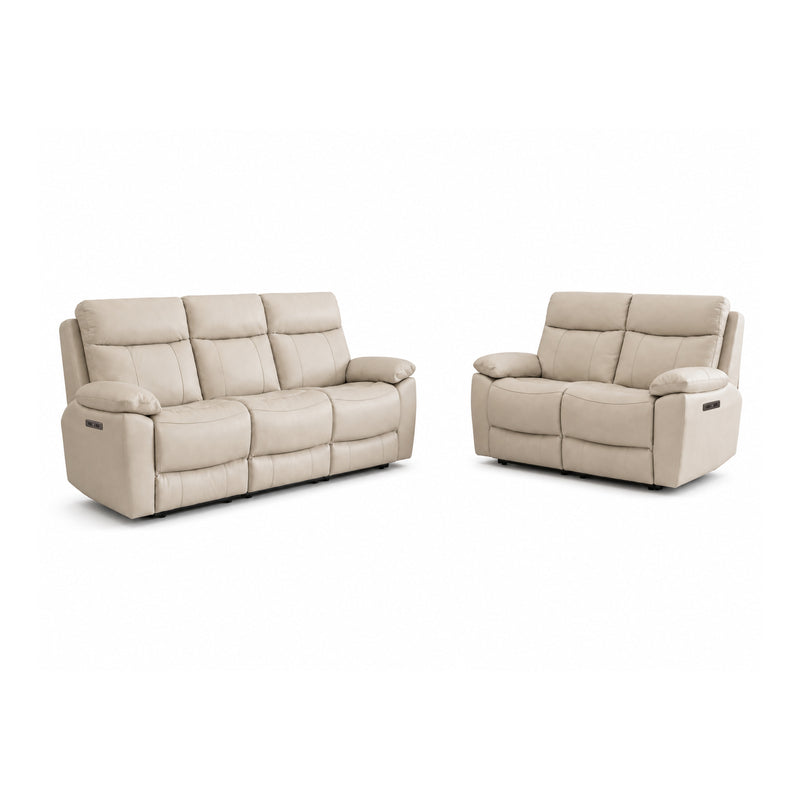 Windsor 3+2 Seater Top Grain Leather Electric Recliner Sofa