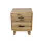 Woodland Solid Timber 2 Drawers Bedside Table in Rustic Texture