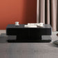 Suprilla Shiny High Glossy Coffee Table with Both Side Drawer Storage