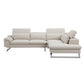 Serena White Colour Adjustable Headrest Chaise Corner Sofa