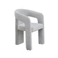 Zara Linen Dining Chair with Sculptural Curved Design in Grey