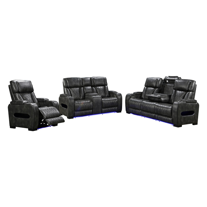 Empire 3R+2R+1R Leatherette Electric Recliner Sofa Set LED Lighting