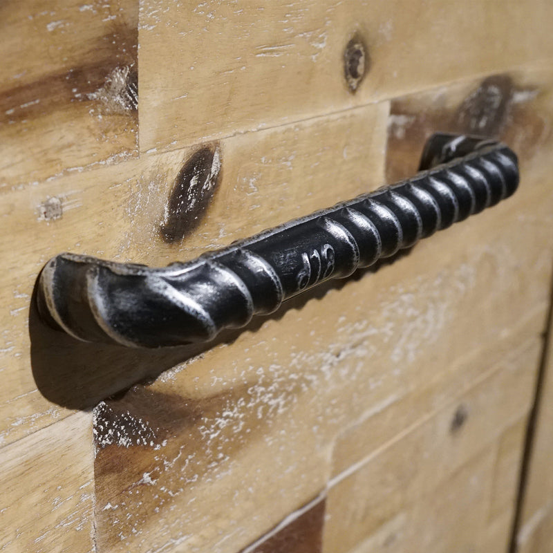 Altona 4 Drawers Acacia Wood Tallboy in Rustic Look