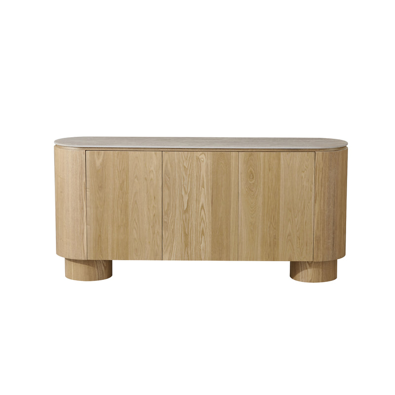 Astoria Buffet Unit with Sintered Stone Top & Oak Veneer Finish