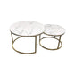 Mars Coffee Table Stainless Gold Frame & Top Marble White