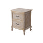 Lille Storage Drawers Bedside Table Oak Wood Plywood Veneer White Washed Finish