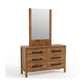 Toffee Timber Look Dresser with Mirror