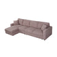 Iris 5-Piece Modular Corduroy Sofa with Storage Chaise