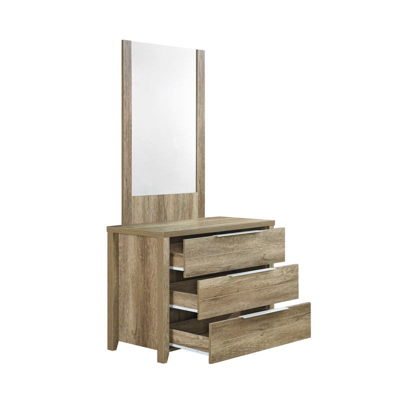 Cielo Natural Wood Like MDF Bedroom Suite 5/4 Pcs In Oak Colour with Dresser and Tallboy