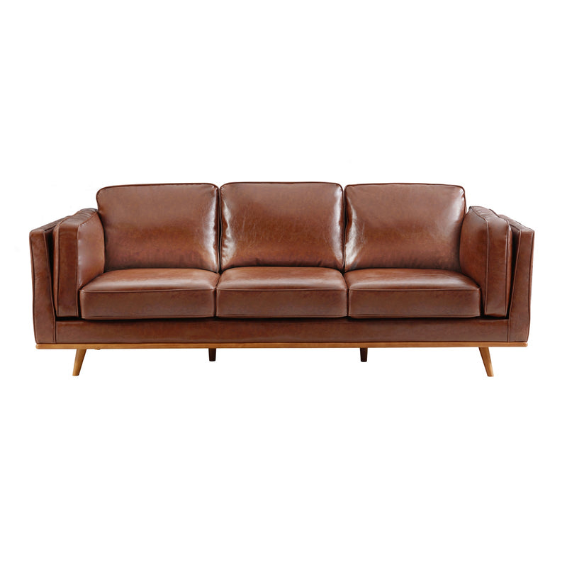 York 3+2 Seater Sofa Fabric/Leatherette Lounge Set with Wooden Frame
