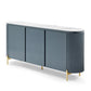 Dixon Buffet MDF Board Glossy Surface Dark Blue Colour Ample Storage