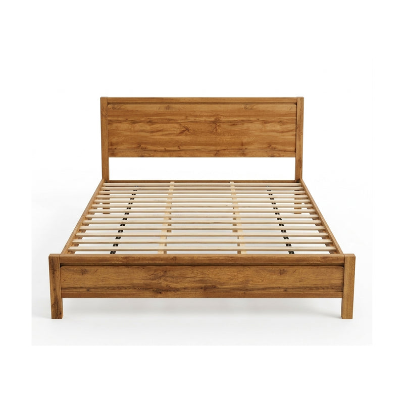 Toffee Bed with Natural Timber Look Finish