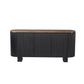 Nova Buffet with Walnut Veneer Top & Black Fluted Finish