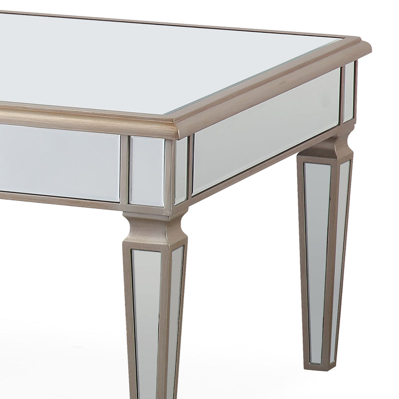 Antique Coffee Table MDF Construction Wooden Legs Gold Colour