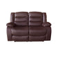 Fantasy 2 Seater Recliner Sofa In Faux Leather Lounge Wooden Frame Couch In Multiple Colour