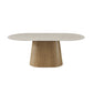 Astoria Dining Table with Sintered Stone Top & Oak Veneer Pedestal Base