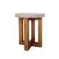 Cooper Lamp Table Round Shaped Top MDF Micro cement Sturdy Legs