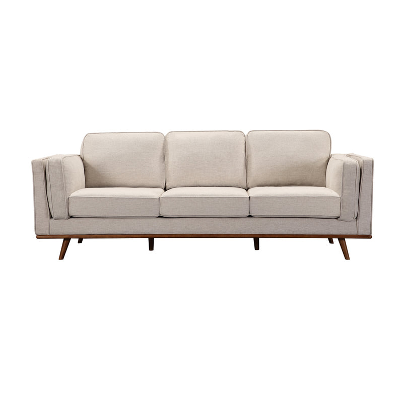 York 3+2 Seater Sofa Fabric/Leatherette Lounge Set with Wooden Frame
