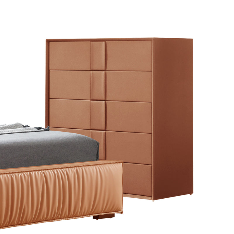 Louis 4pcs Bedroom Suite in Premium Leatherette With Storage Tallboy